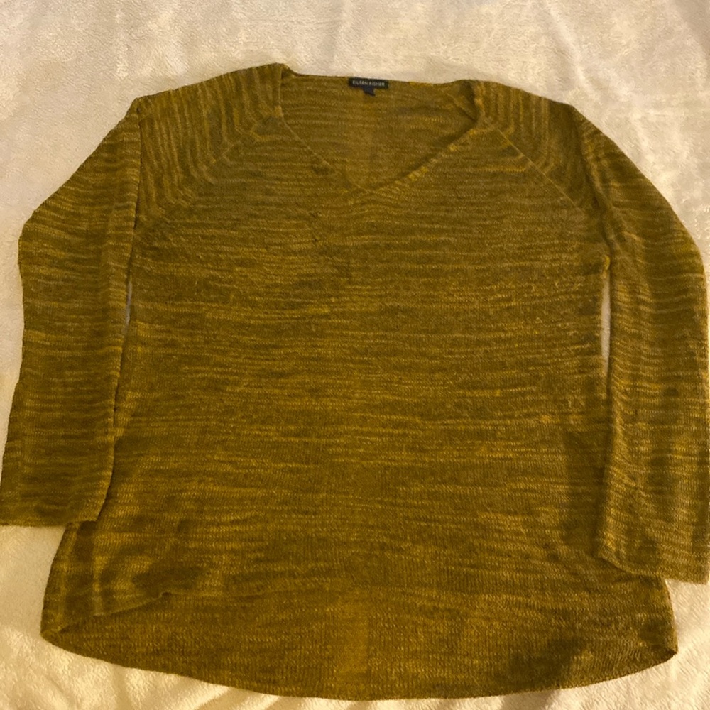 Eileen Fisher v-neck alpaca pullover sweater